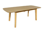 Extendable rectangular dining table 160-210cm - oak veneer - natural finish - W 160/210 x D 90 x H 76cm ALRQ75187