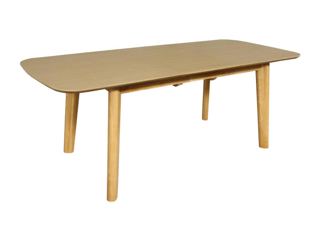 Extendable rectangular dining table 160-210cm - oak veneer - natural finish - W 160/210 x D 90 x H 76cm ALRQ75187