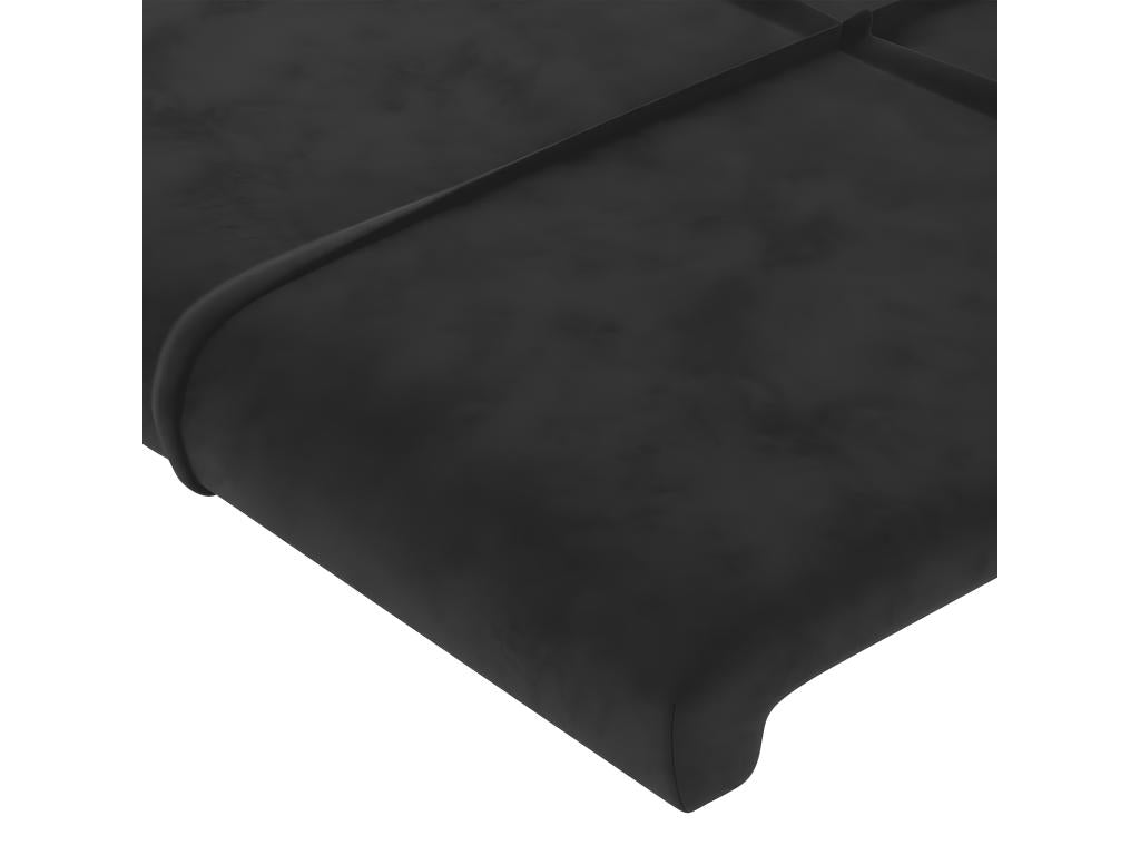 Black LED Headboard 103x16x118-128 Velvet BSIL57418