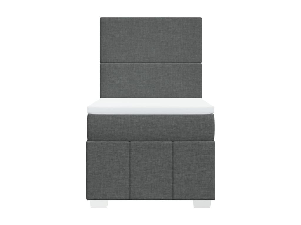 Dormeva bed base with mattress, dark grey, 100x200cm, fabric BKCI49571
