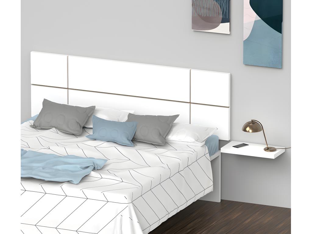 Adult headboard in White / Lumenao - Height 50 x Length 160 x Depth 3.2 cm RHTN82517