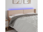 Cappuccino LED Headboard 183x16x78/88 cm Faux Leather AKRF53143
