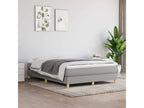 Upholstered bed base with mattress, light grey, 140x200cm, fabric KILY35449