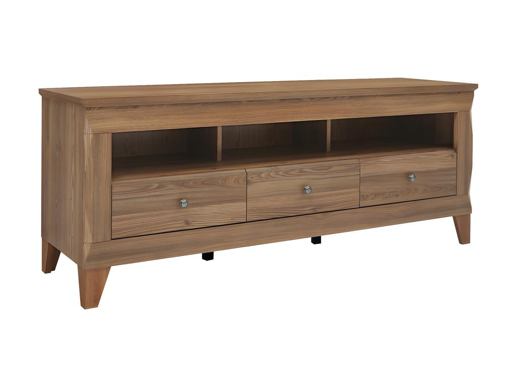 Lysvia TV stand with 3 drawers, 156 cm, wood, VHUW19957