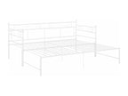 Extendable Sofa Bed Frame, White Metal, 90x200 cm, CEFF79730