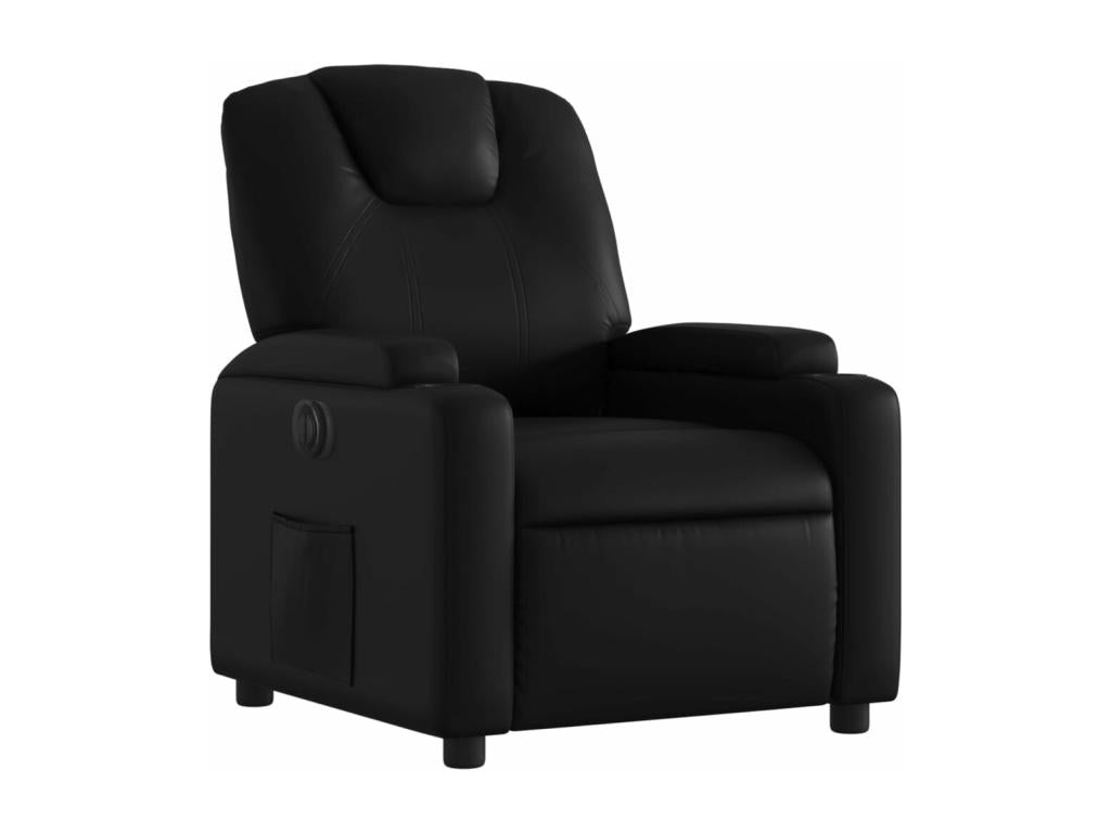Electric Recliner Chair, Black Faux Leather GJEM99826