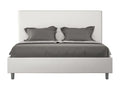 Dormeva GTNE38316 bed with upholstered slatted base, 160x210 cm, white faux leather