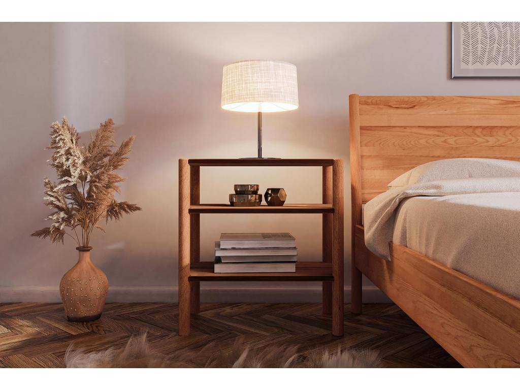 Lysvia - Bedside table in natural oiled beech heartwood HKMK16366