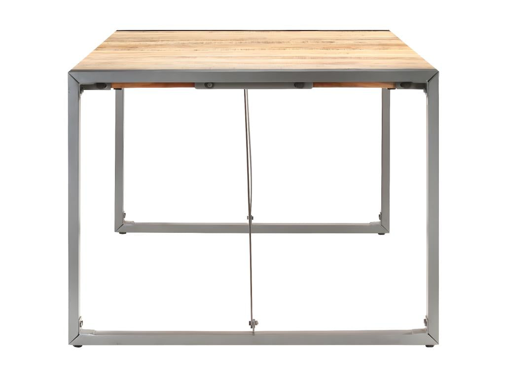 Dining table 200x100x75 cm Solid raw mango wood OQCP03003