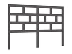 Grey Headboard 126x4x100 Solid Pine Wood 2 LGRZ61355