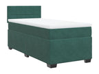 Dormeva bed base with mattress, dark green, 100x200 cm HUGV78604
