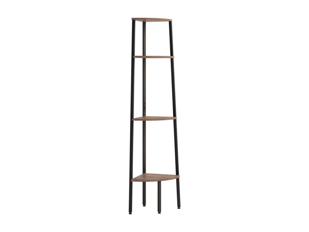 Zensova 4-Tier Corner Shelf, Dark Brown, 45.5x31.5x150 cm, RGEV35321