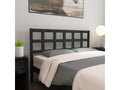 Black Headboard 156x4x100 cm Solid Pine Wood YGFT00347