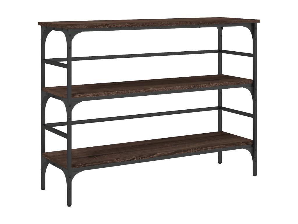 Brown oak console table 100x32x75 cm engineered wood HGMZ72888