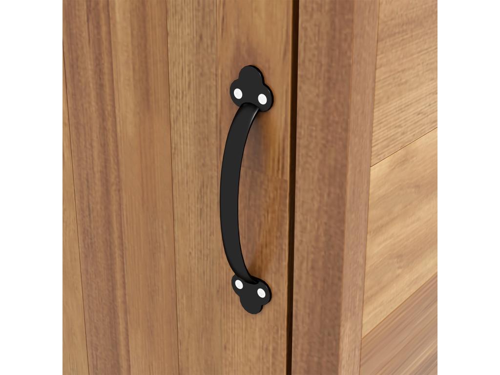 Abri de jardin surface 2.88 m² dim- 1.97L x 1.8l x 2.2H m cabanon porte fenêtre plancher inclus bois pré-huilé BQSR98140