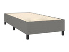Upholstered bed base with mattress, Dark Grey, 100x200cm, Fabric TWKB12489