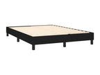Upholstered bed base with mattress, black, 140x190 cm, fabric, YQOO98015