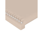 Cappuccino LED Headboard 183x16x78/88 cm Faux Leather AKRF53143