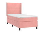 Dormeva bed base with mattress and LED light, Pink, 90x200 cm, Velvet, BYMK93227