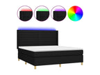 Dormeva bed base with mattress and LED lighting, black, 160x200 cm, fabric, AKIQ76595
