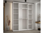 Dormeva 8 Sliding Door Wardrobe 235.2/190/45 3 Doors White/White/Silver GFXF90338