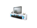 Black and White TV Stand 189cm with LED GGPS19199