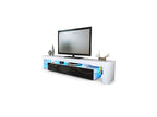 Black and White TV Stand 189cm with LED GGPS19199