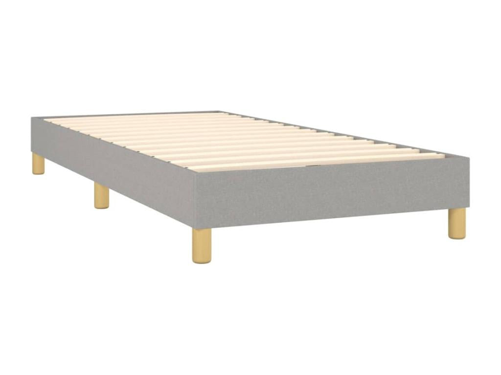 Zensova upholstered bed with light grey mattress 90x200 cm Zensova QPQE40885