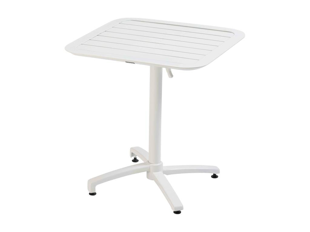 ONOK83215 White Tilting Patio Table Set (70x70 cm)