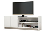 Niger design TV stand, melamine-faced chipboard in white, 141x50x29.5cm JWIZ17182