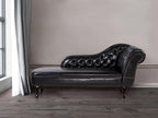 Dormeva Chaise Longue, Black PU Leather, Right Side, BHVJ99478