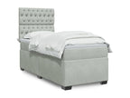 Dormeva bed base and mattress, light grey, 100x200cm, velvet, IKWL69359