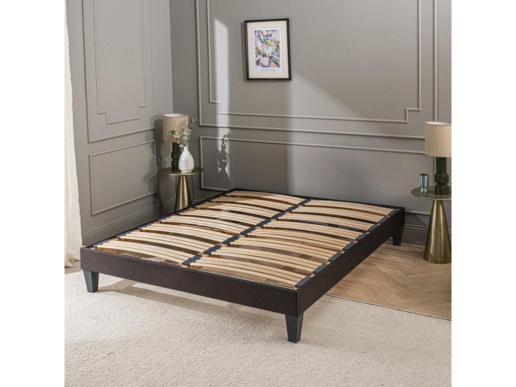 Dormeva - Dormeva wooden bed base KIT15 140x190 cm - Anthracite Grey - Delivered in Dormeva JQWI25409