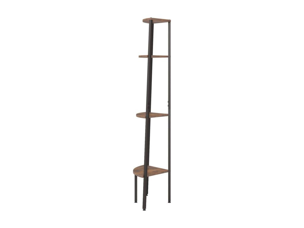 Zensova 4-Tier Corner Shelf, Dark Brown, 45.5x31.5x150 cm, RGEV35321