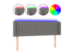 Dark Grey LED Headboard 147x16x78/88 cm Fabric INOA61903
