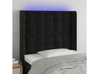 Black LED Headboard 83x16x118/128 cm Velvet SSKR66739