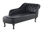 Dormeva Chaise Longue, Black PU Leather, Right Side, BHVJ99478