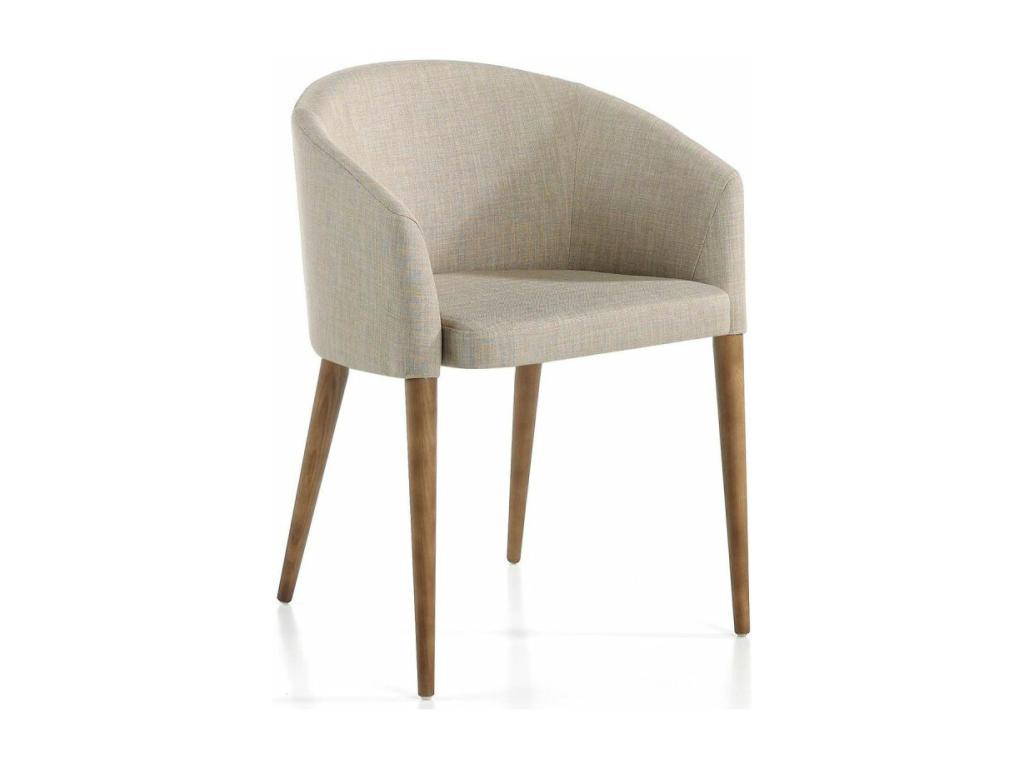 Fabric chair with walnut wood legs 4007 Dormeva RKXS38224