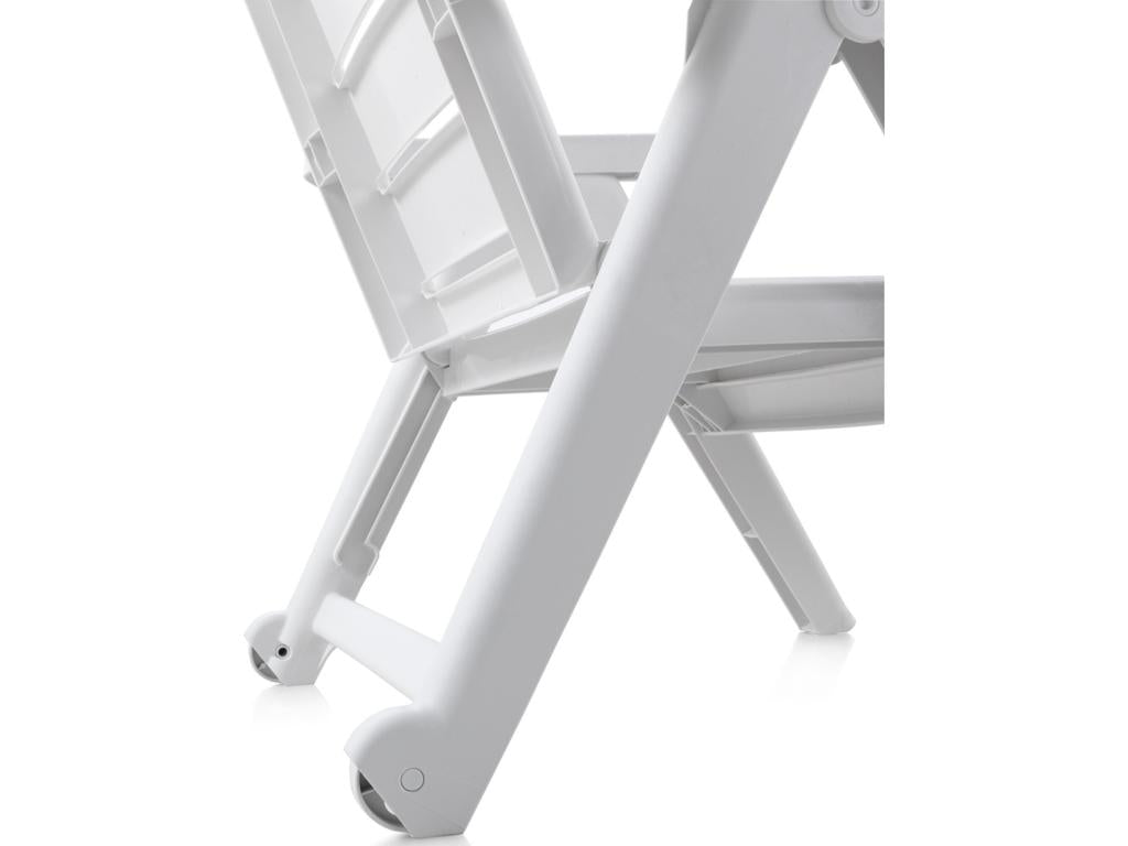 White caiman sun lounger with cushion WLIC48810