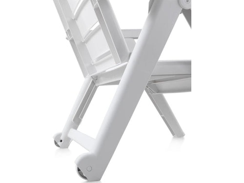 White caiman sun lounger with cushion WLIC48810