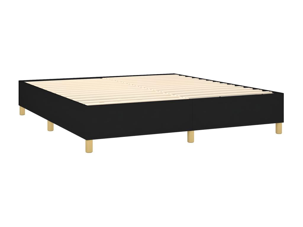 Dormeva bed base with mattress and LED lighting, black, 160x200 cm, fabric, AKIQ76595