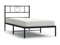 Metal bed frame with black headboard 75x190 cm MIKV58408