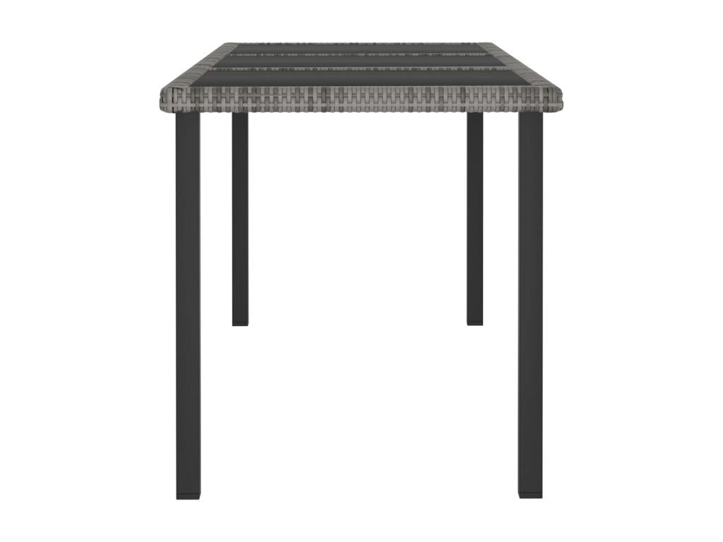 9-piece garden dining set, woven resin, grey, BHZA00187