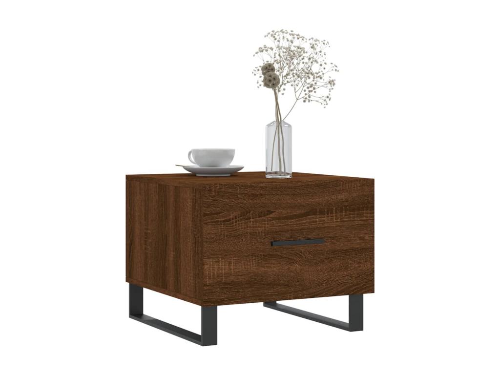 Coffee tables, 2 pcs, brown oak, 50x50x40, engineered wood, TQSI85007