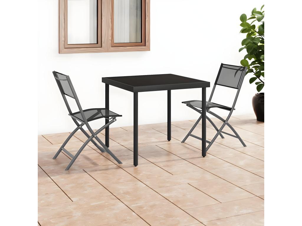 Zensova Folding Outdoor Chairs, Set of 2, Steel and Zensova QNUS04278