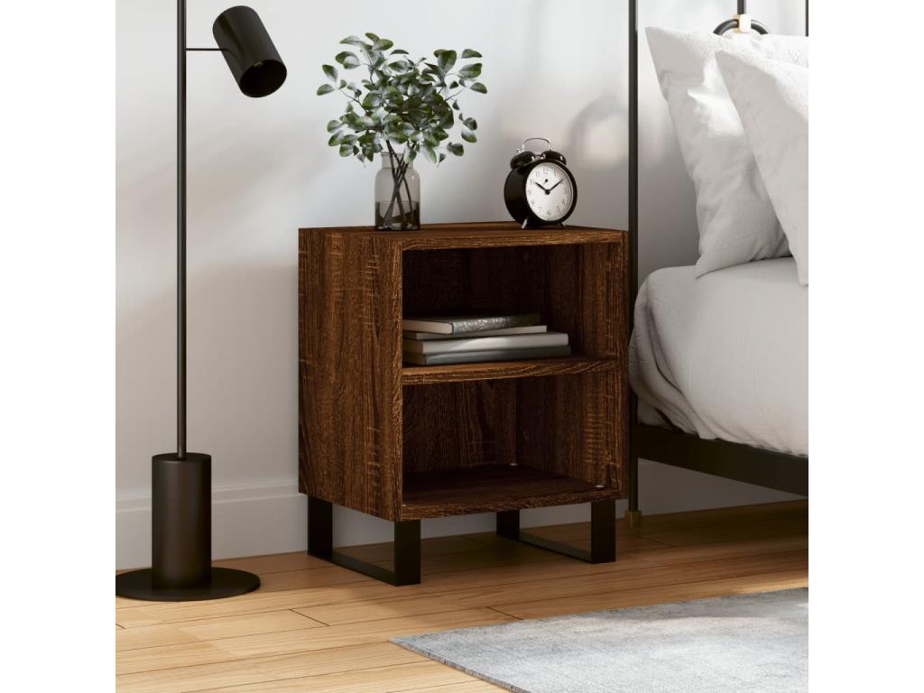 Dormeva Premium - Brown oak bedside table 40x30x50 cm engineered wood IHUV34532