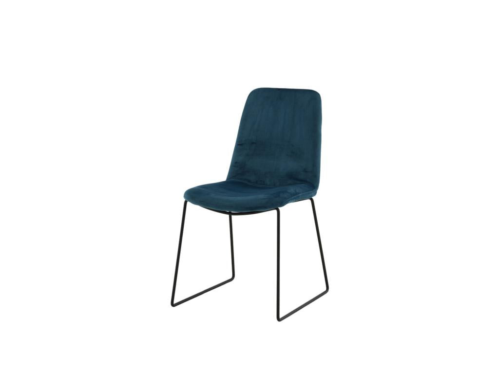 Dormeva blue velvet dining chair. IWFT63306