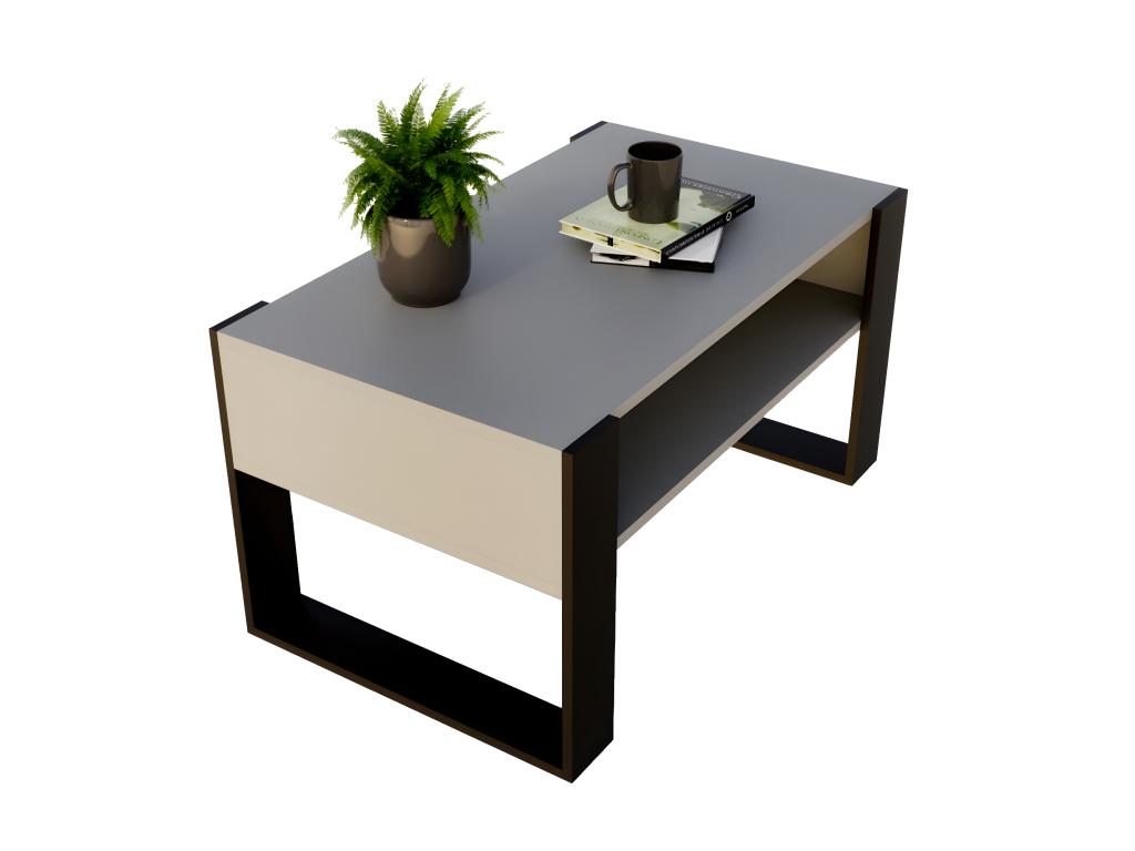Dormeva 92 Coffee Table Gray / Black KHWR86980