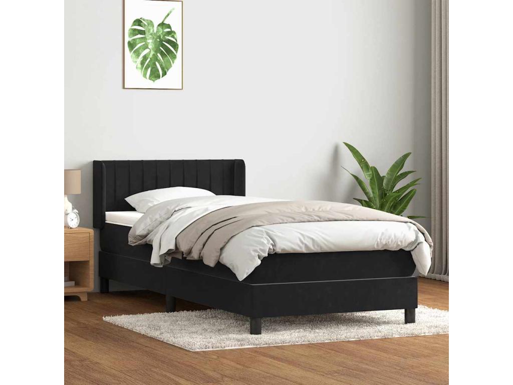 Dormeva bed base with black 80x220 cm velvet mattress NYLJ55972