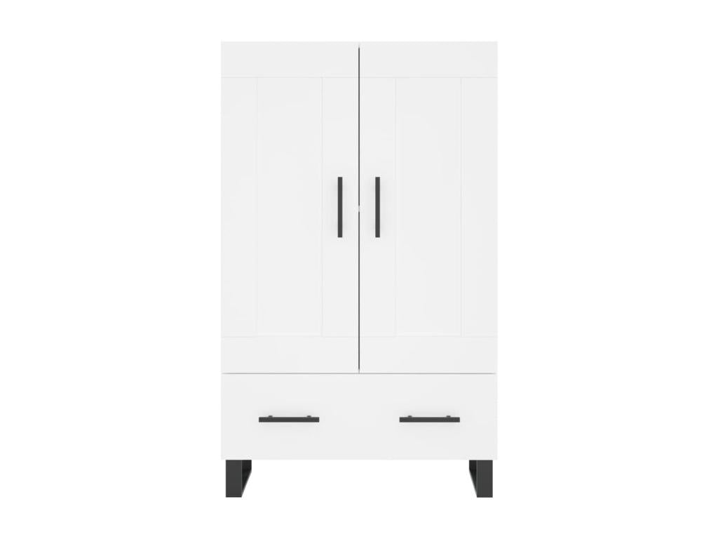 White tall sideboard 69.5x31x115 cm engineered wood EPQD44758